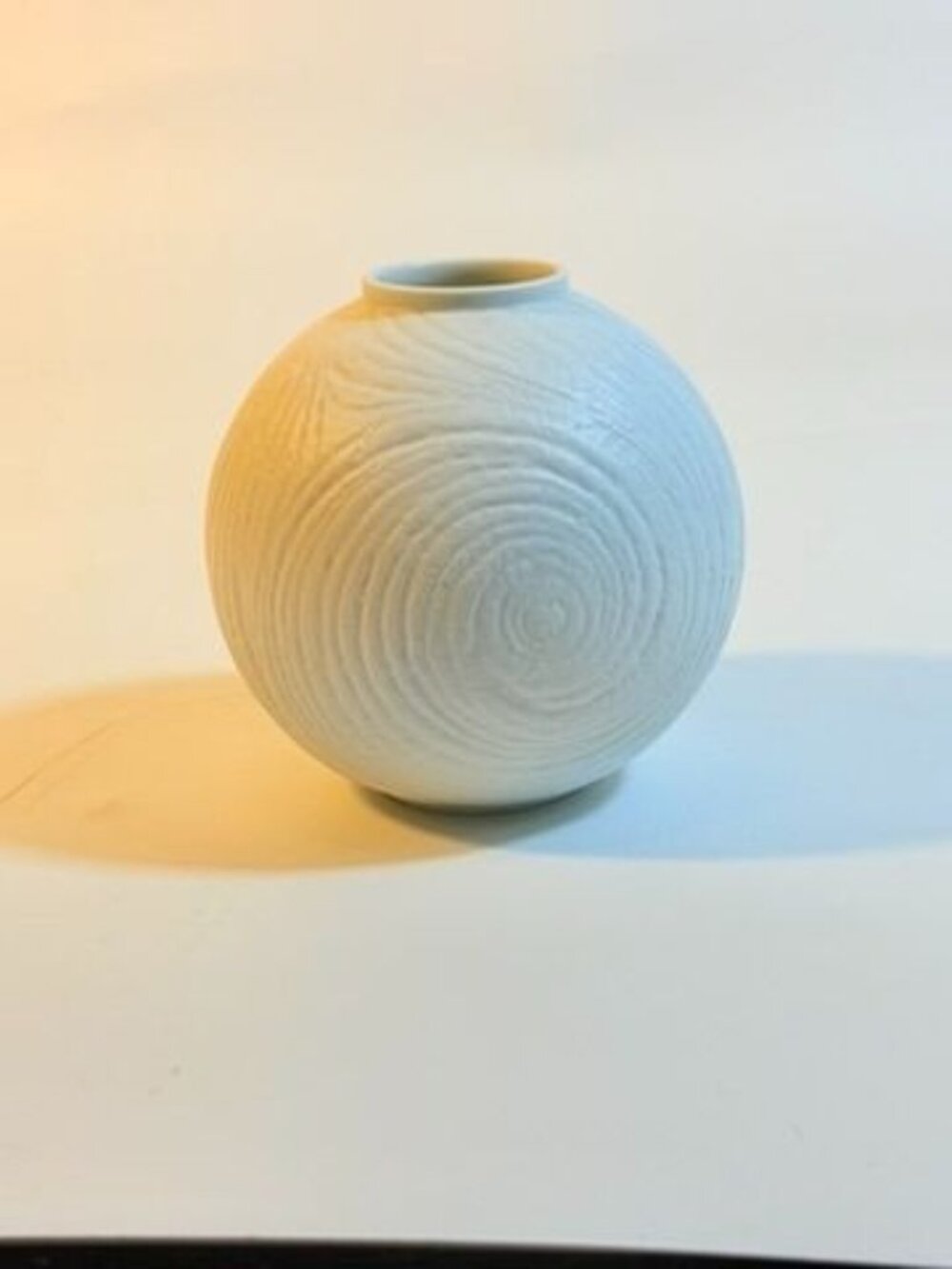 Vase Rosenthal Studio Line Martin Freyer Op Art Modernist Matte white bisque por - Picture 12 of 16